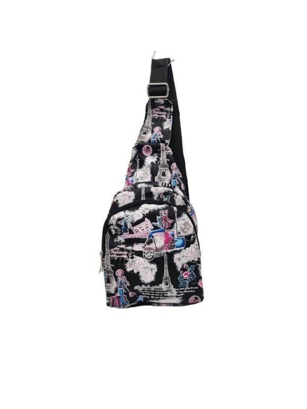 A Lady in Paris Patterned Sling Backpack